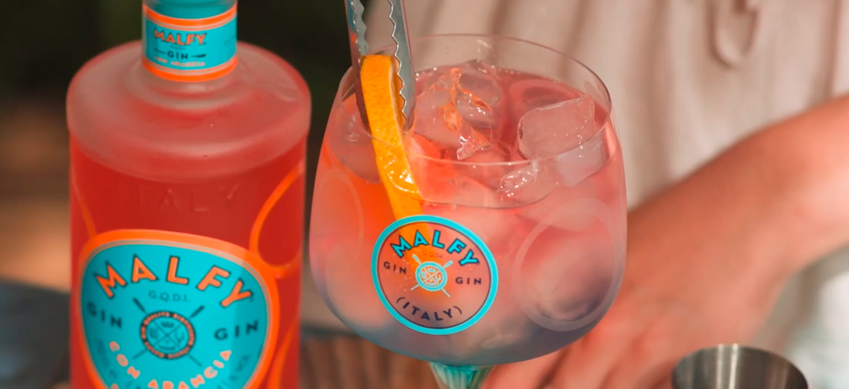 cocktail con malfy gin e frutta